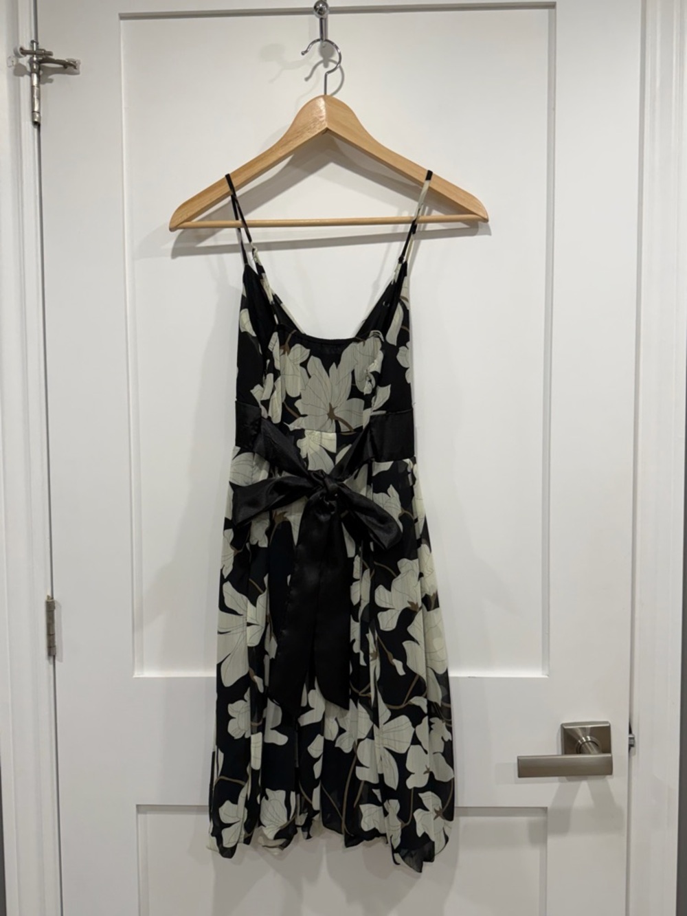 Costa Blanca Black Dress with Cream Floral Print - Picture 9 of 16